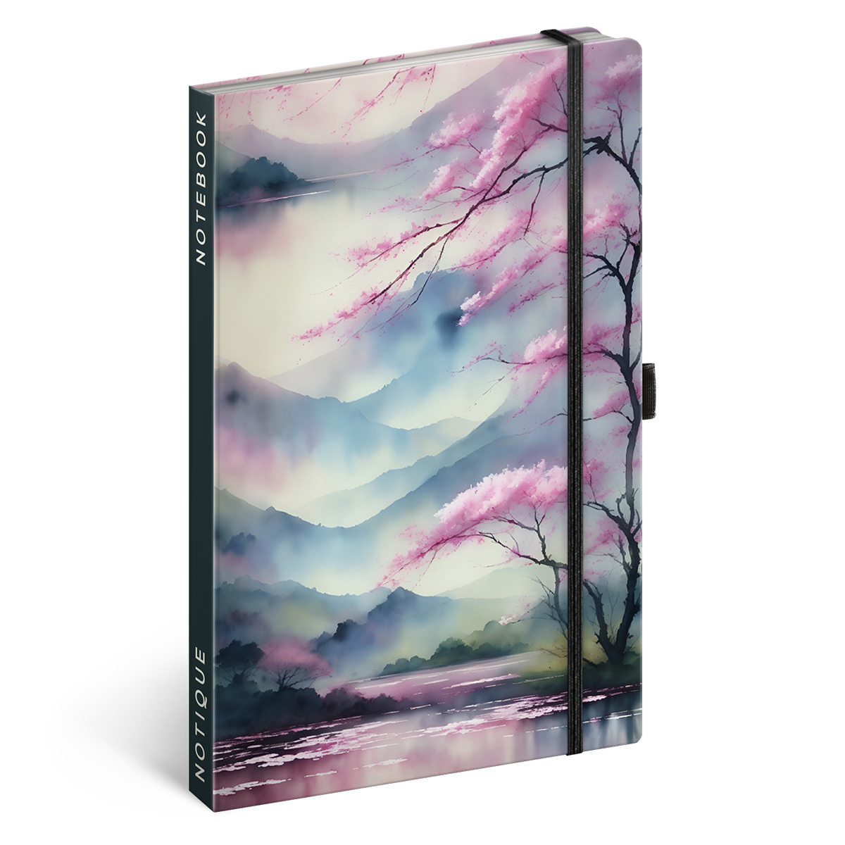 Sakura, keménytáblás vonalas notesz, 13x21 cm Sakura, keménytáblás vonalas notesz, 13x21 cm