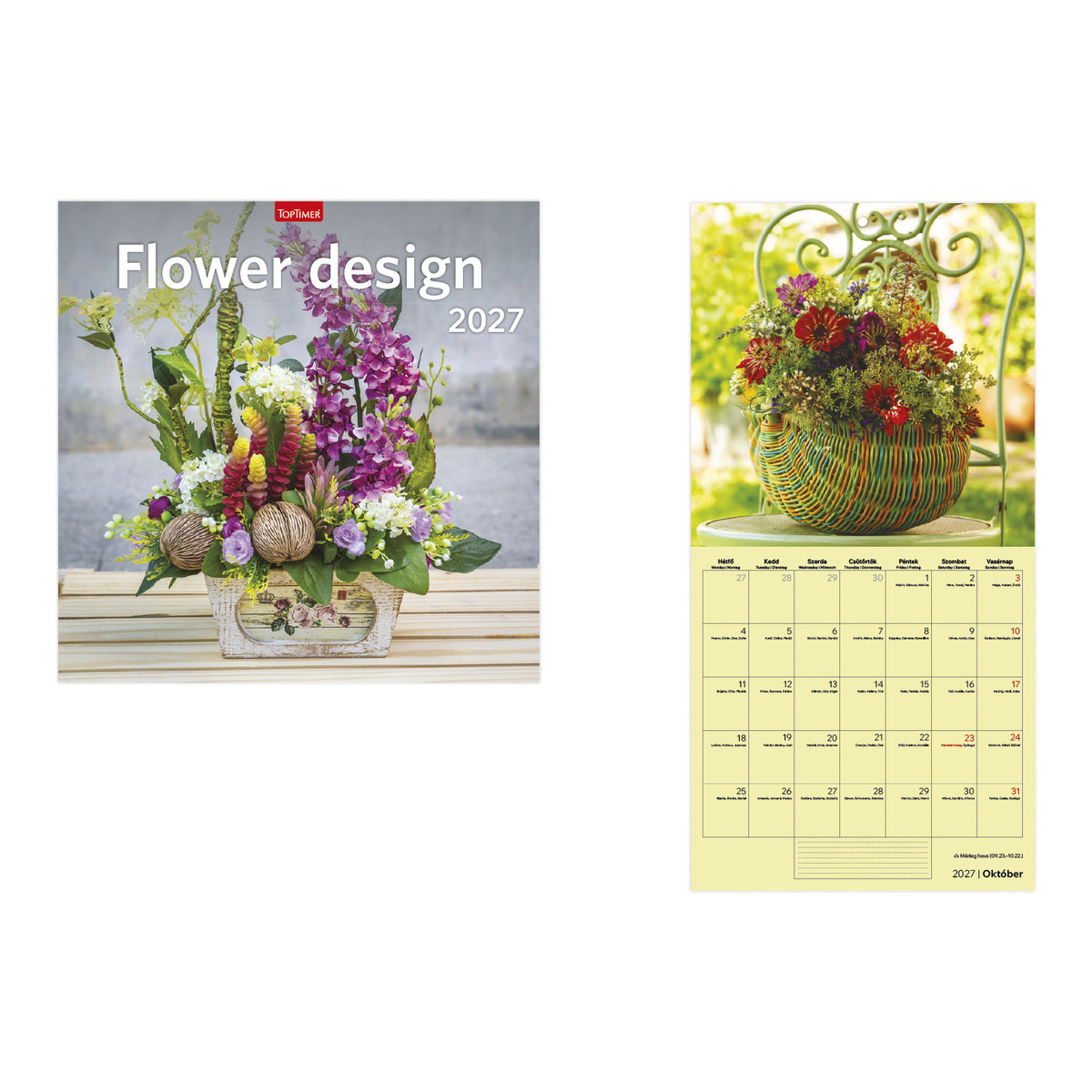 Flower Design, képes lemeznaptár 2027 Flower Design, képes lemeznaptár 2027