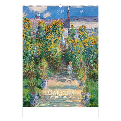 Gardens Impressionism, képes falinaptár 2027