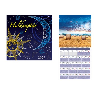 Holdnaptár, képes falinaptár 2027