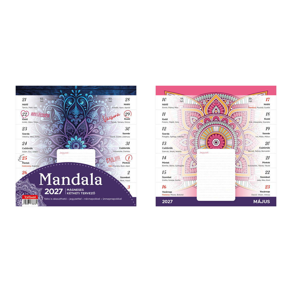 Mandala, mágneses képes falinaptár 2027 Mandala, mágneses képes falinaptár 2027