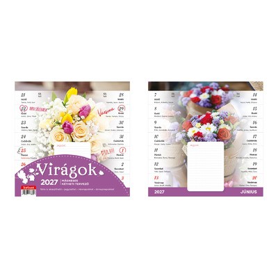 Virágok, mágneses képes falinaptár 2027