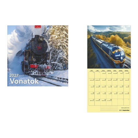 Vonatok, képes lemeznaptár 2027