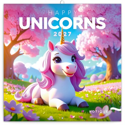 Happy Unicorns, képes lemeznaptár 2027