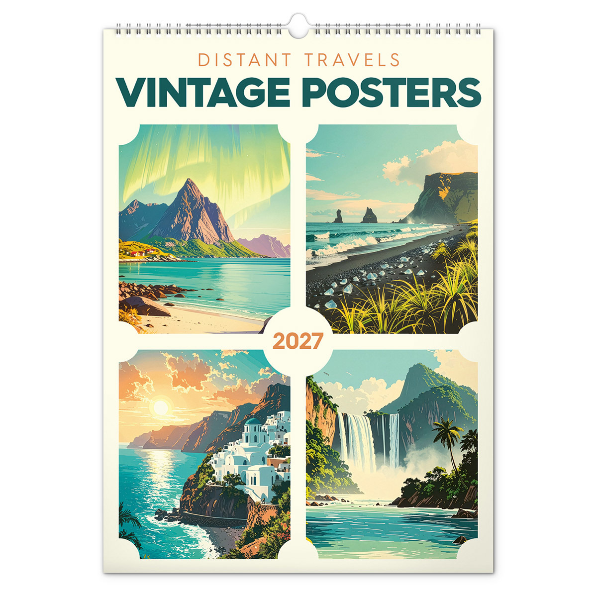 Vintage Posters - Distant Travels, képes falinaptár 2027