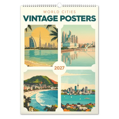 Vintage Posters - World Cities, képes falinaptár 2027
