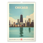 Vintage Posters - World Cities, képes falinaptár 2027