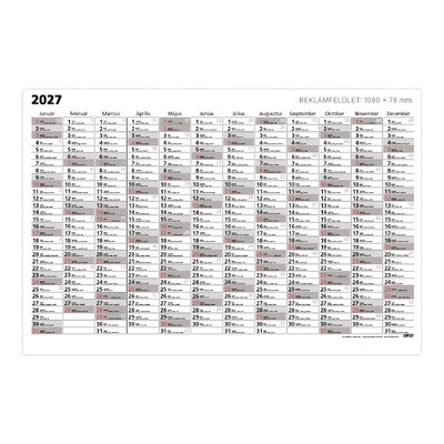 T101 Terminus plakátnaptár okmányhengerben, A0, 2027