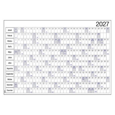 Realsystem kétoldalas plakátnaptár hengerben 2027