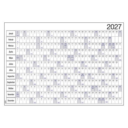 Realsystem kétoldalas plakátnaptár hengerben 2027
