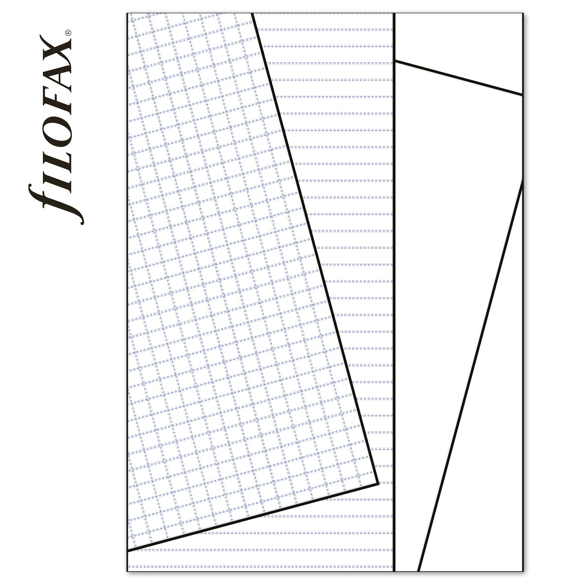 Filofax Clipbook Jegyzetlap vonalas, négyzethálós, üres vegyes csomag A4
