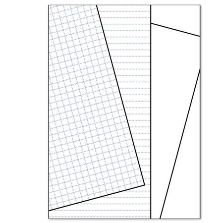 Filofax Clipbook Jegyzetlap vonalas, négyzethálós, üres vegyes csomag A4