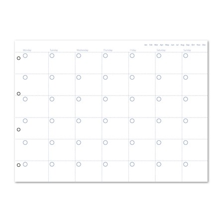 Filofax Clipbook Naptárbetét dátum nélküli Havi A4