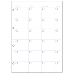 Filofax Clipbook Naptárbetét dátum nélküli Havi A4