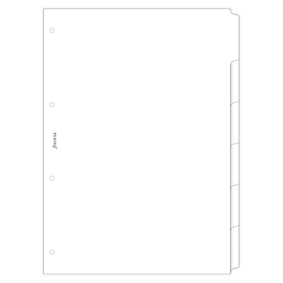 Filofax Elválasztó lapok Bianco 6 regiszter A4 Fehér