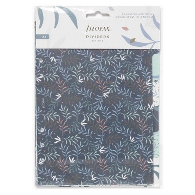 Filofax Elválasztó lapok Bianco 6 regiszter A5 Botanical