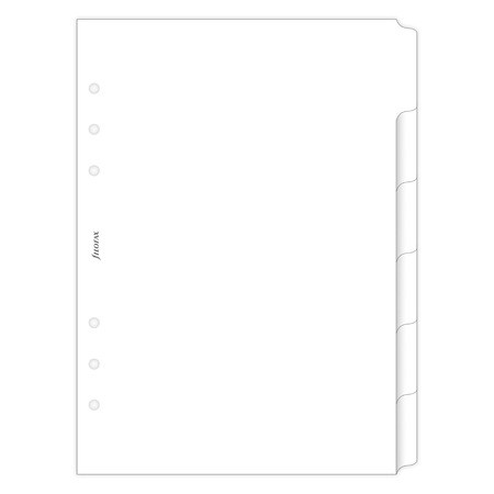 Filofax Elválasztó lapok Bianco 6 regiszter A5 Fehér