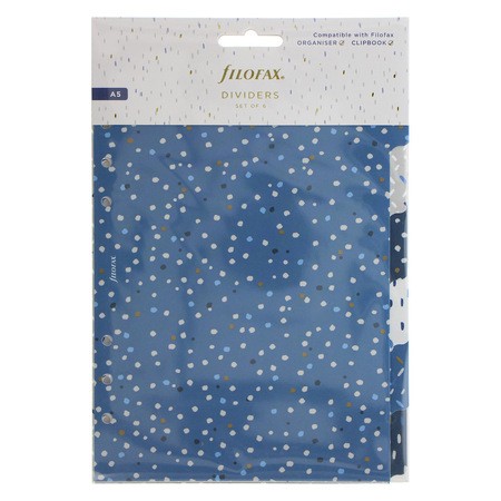 Filofax Elválasztó lapok Bianco 6 regiszter A5 Indigo