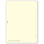 Filofax Elválasztó lapok Bianco 6 regiszter A5 Krém