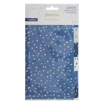 Filofax Elválasztó lapok Bianco 6 regiszter Personal Indigo
