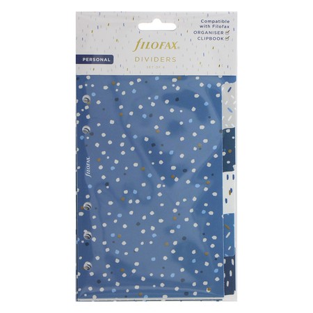Filofax Elválasztó lapok Bianco 6 regiszter Personal Indigo