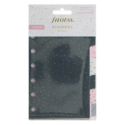 Filofax Elválasztó lapok Bianco 6 regiszter Pocket Confetti