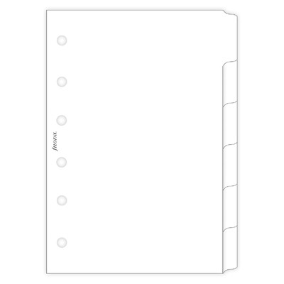 Filofax Elválasztó lapok Bianco 6 regiszter Pocket Fehér