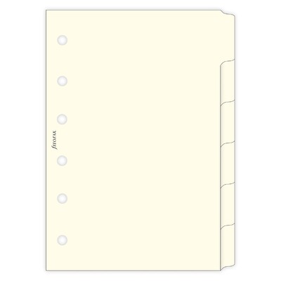 Filofax Elválasztó lapok Bianco 6 regiszter Pocket Krém