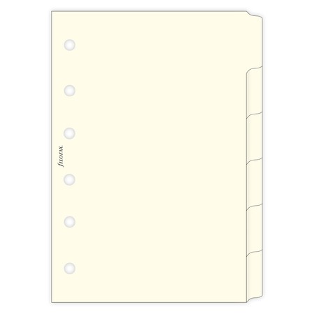 Filofax Elválasztó lapok Bianco 6 regiszter Pocket Krém