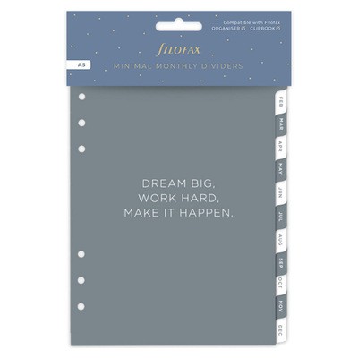 Filofax Elválasztó lapok Január - December A5 Minimal