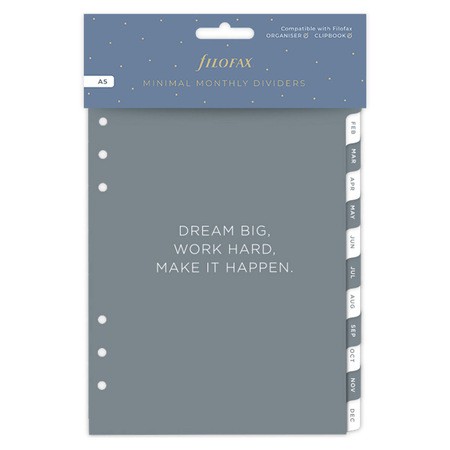 Filofax Elválasztó lapok Január - December A5 Minimal