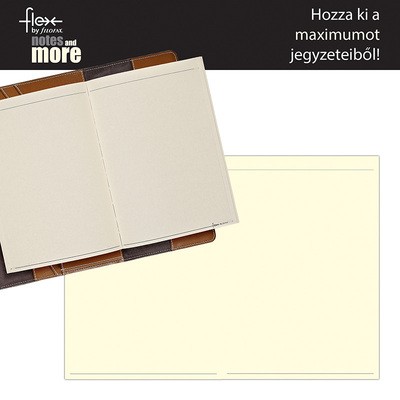 Filofax Flex Jegyzetfüzet Vékony Üres lapokkal A5 Krém