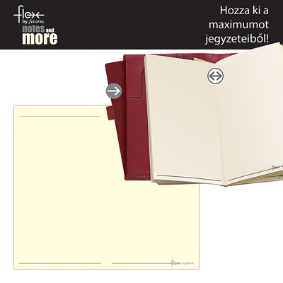 Filofax Flex Jegyzetfüzet Vékony Üres lapokkal Slim Krém