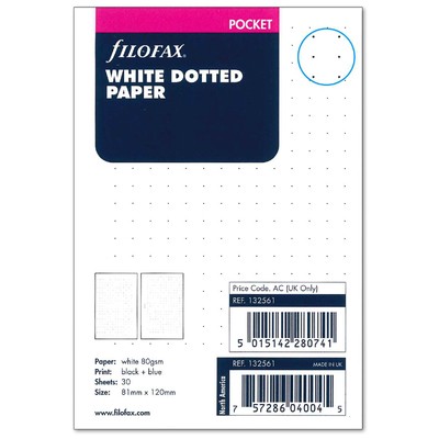 Filofax Jegyzetlapok Bullet (pont) Pocket Fehér