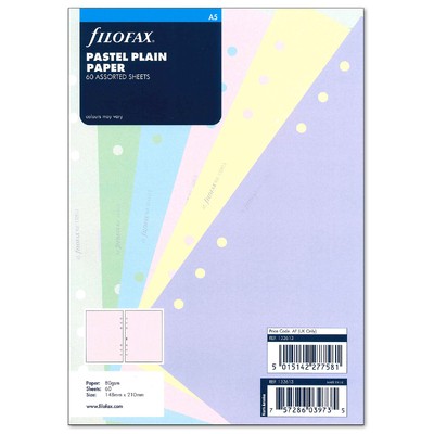 Filofax Jegyzetlapok Üres A5 Pasztel vegyes