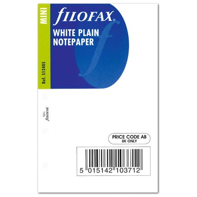 Filofax Jegyzetlapok Üres Mini Fehér