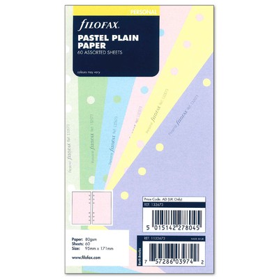 Filofax Jegyzetlapok Üres Personal Pasztel vegyes