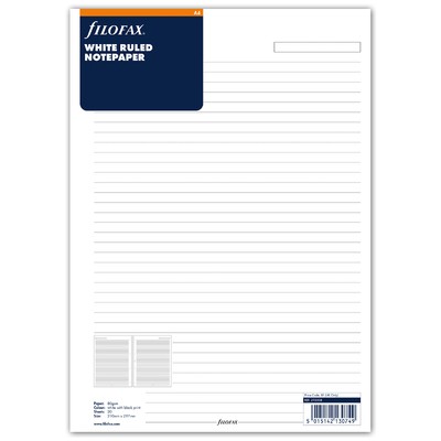 Filofax Jegyzetlapok Vonalas A4 Fehér