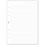 Filofax Jegyzetlapok Vonalas A5 Fehér