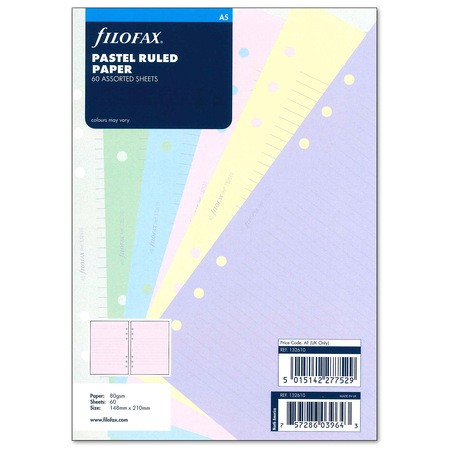 Filofax Jegyzetlapok Vonalas A5 Pasztel vegyes
