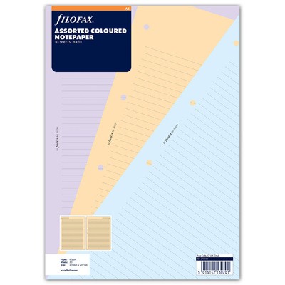 Filofax Jegyzetlapok Vonalas AST A4 Vegyes színű