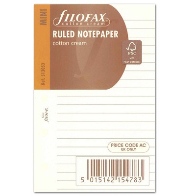 Filofax Jegyzetlapok Vonalas Mini Krém