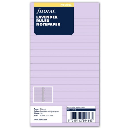 Filofax Jegyzetlapok Vonalas Personal Levendula