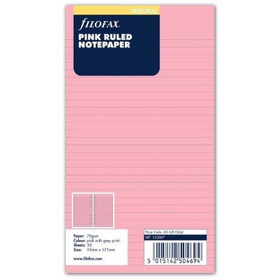 Filofax Jegyzetlapok Vonalas Personal Pink