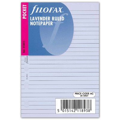 Filofax Jegyzetlapok Vonalas Pocket Levendula