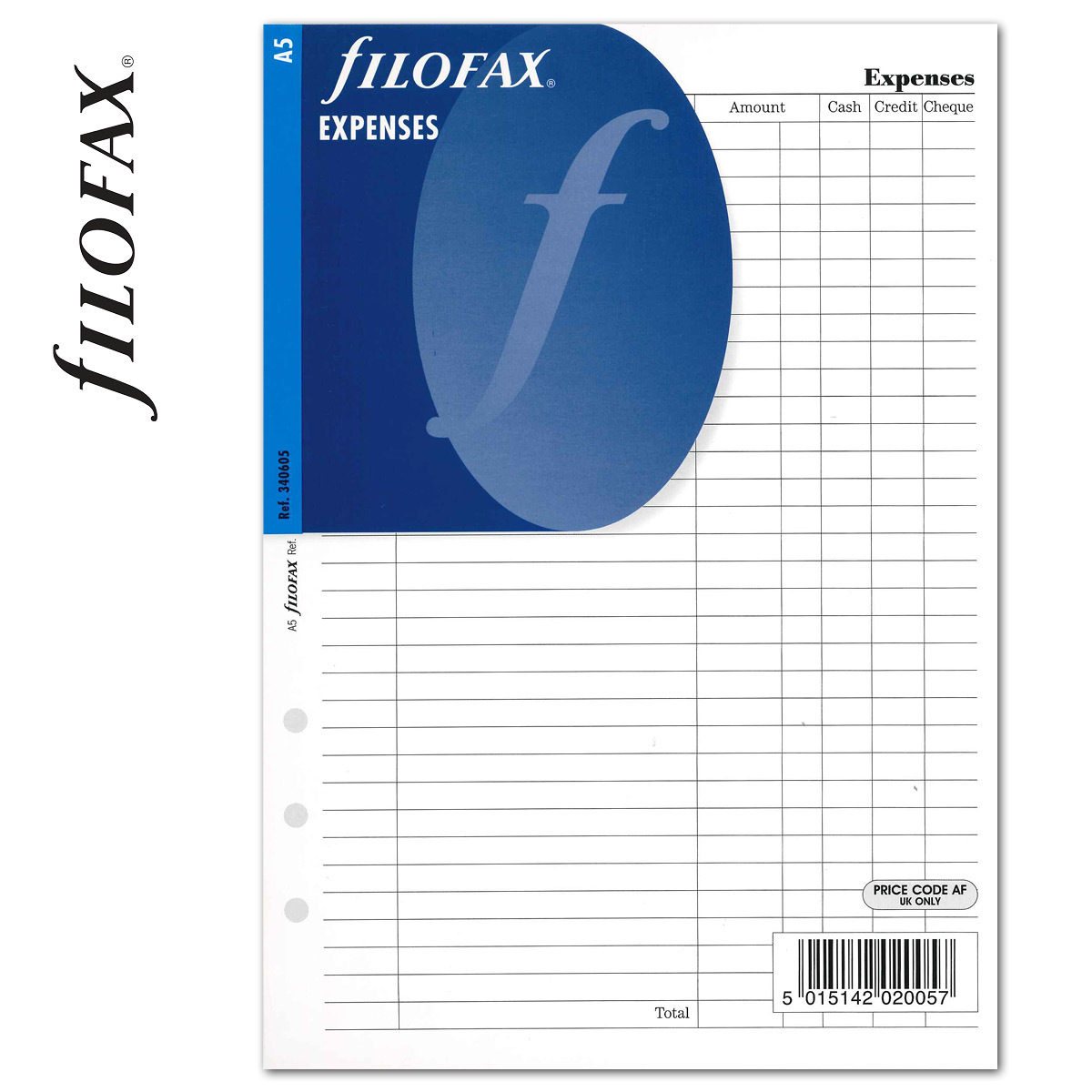 Filofax Költségtervező A5 Fehér