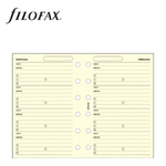 Filofax Kontakt lista (Név / Cím / Telefon / Email / Fax) Pocket Krém