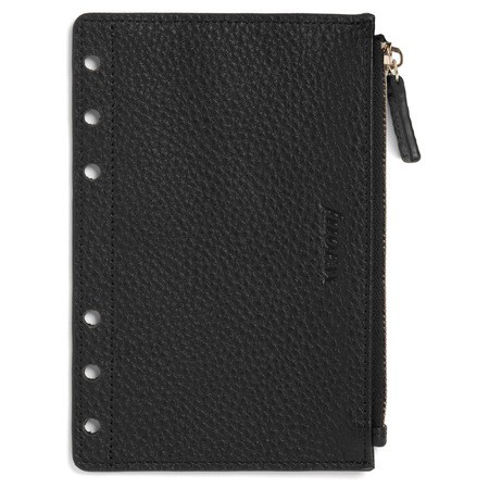 Filofax lefűzhető zipzáras erszény Multifit Bőr Fekete