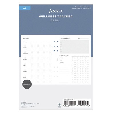Filofax Lifestyle tervező Wellness A5 Minimal Fehér