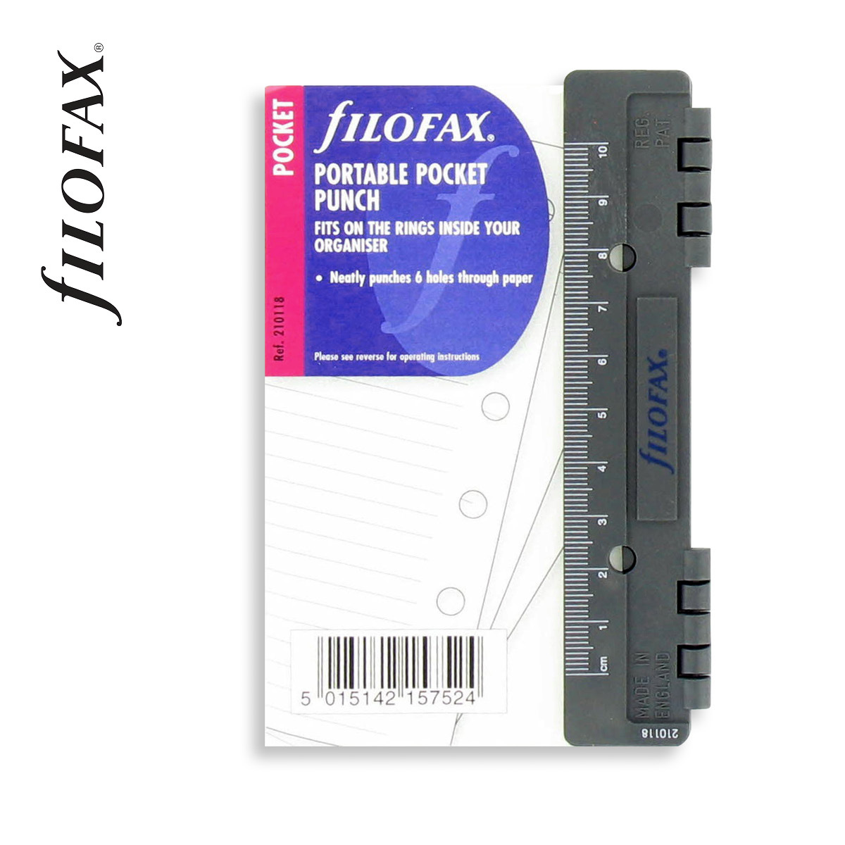 Filofax Lyukasztó hordozható Pocket Szürke